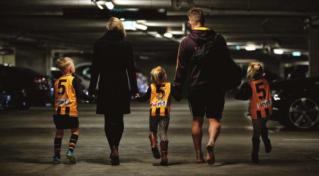 FAMILY MILESTONE FAMILY: It s become a tradition in the AFL game that milestones mean family, and the Mitchell family was part of the celebrations before and after Sam Mitchell played his 300th game,