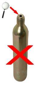 The cylinder must weight within 2 grams of the gross weight shown on the cylinder.