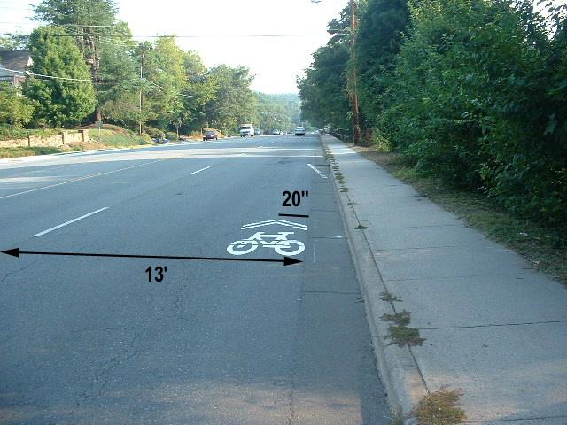 MUTCD use C. is Alert road users of the lateral location bicyclists are likely to occupy.