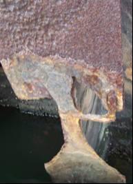 The LRUT column presents the wall loss detected by the EMAT scanner mounted on the pile above the water line.