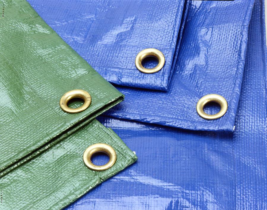 Regular and heavy duty, which is a double ply tarp Size in Feet Regular (Blue) Heavy Duty (Green & Black) 10 x 12 1400-2850 1400-2900 10