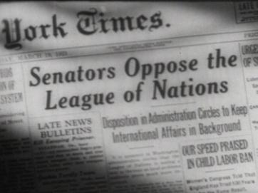 6 of 19 Membership Surprisingly, America did not join the League of Nations. Although Wilson was in favour of the League, which had been largely his idea, the American Senate was opposed to it.
