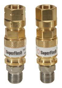 SuperFlash Industrial Quick Connectors are leaders in the industry. Stainless steel pin: Most competitors use a brass pin which can be easily damaged.