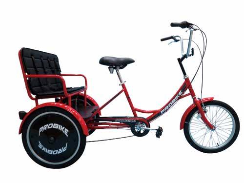KIDS CARRIER (RED) Tricycle steel frame Shimano 6 speed/ Shimano REVO shifters Alloy V brake