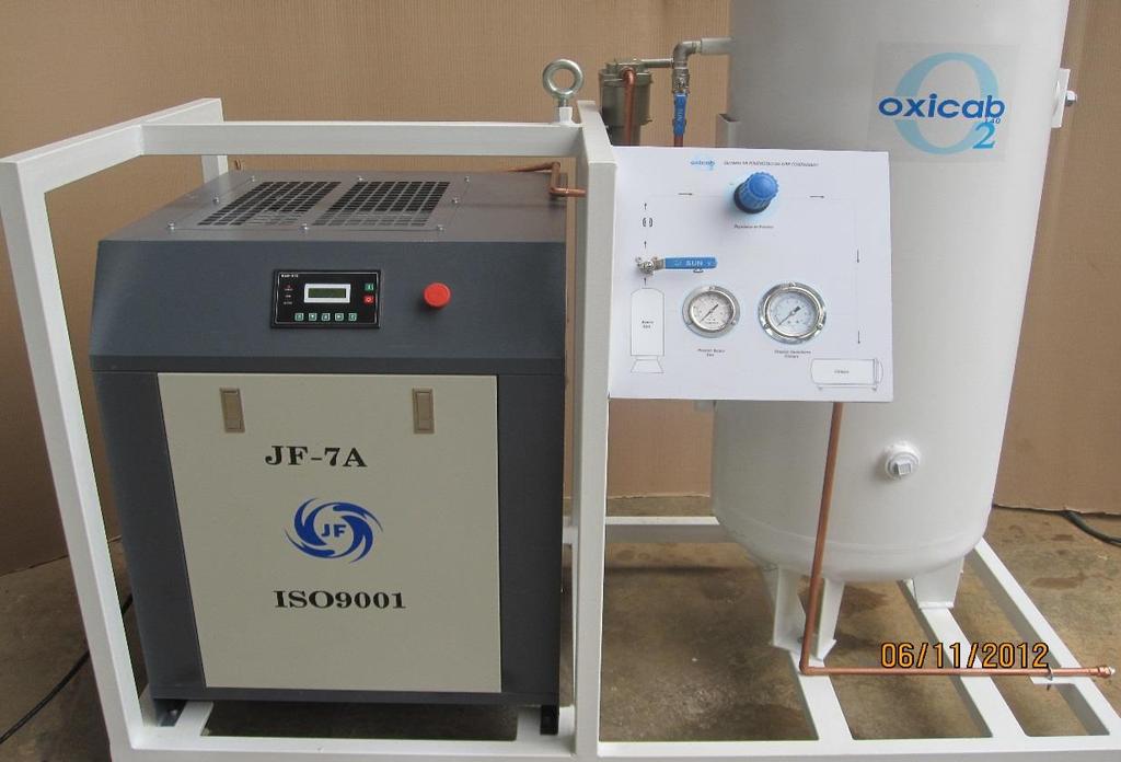 4. COMPRESSED AIR SYSTEM 4.1 A compressed air system is indispensable for the operation of the chamber when it is required to pressurize with air only for the hybrid monoplace model MO-13-H 4.