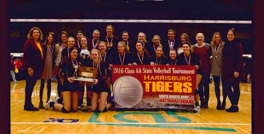 36 th ANNUAL STATE VOLLEYBALL TOURNAMENT Class AA Results Swiftel Center, Brookings -- November 17-19, 2016 2016 Class AA State Volleyball Champion Team Harrisburg Tigers Team members include:
