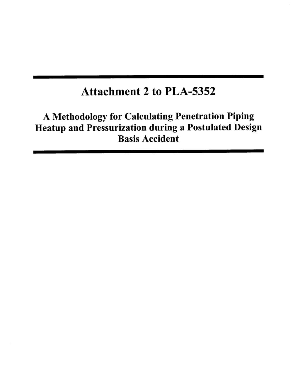 Attachment 2 to PLA-5352 A Methodology for Calculating Penetration