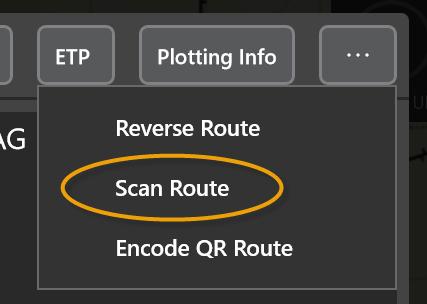 Setting up your flight Importing a route with a QR code If your company uses QR coding to encode route information, you can import the route by scanning the QR code.