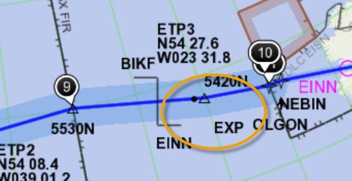 Editing the route Editing ETOPS route points You can edit ETOPS route points from the Flight Info drawer. 1. Open the Flight Info drawer. 2. Tap ETP. 3. Tap the box you want to change. 4.