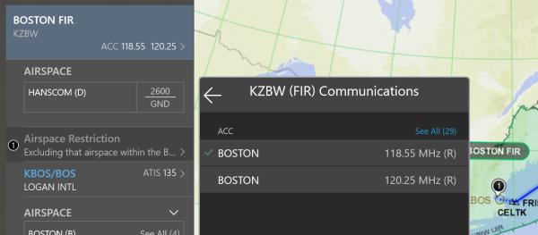 Accessing enroute information 1. Tap the airport or FIR communication frequency in the Route list. 2. Tap See All for a complete list of frequencies. FliteDeck Pro expands the list of frequencies. 3.