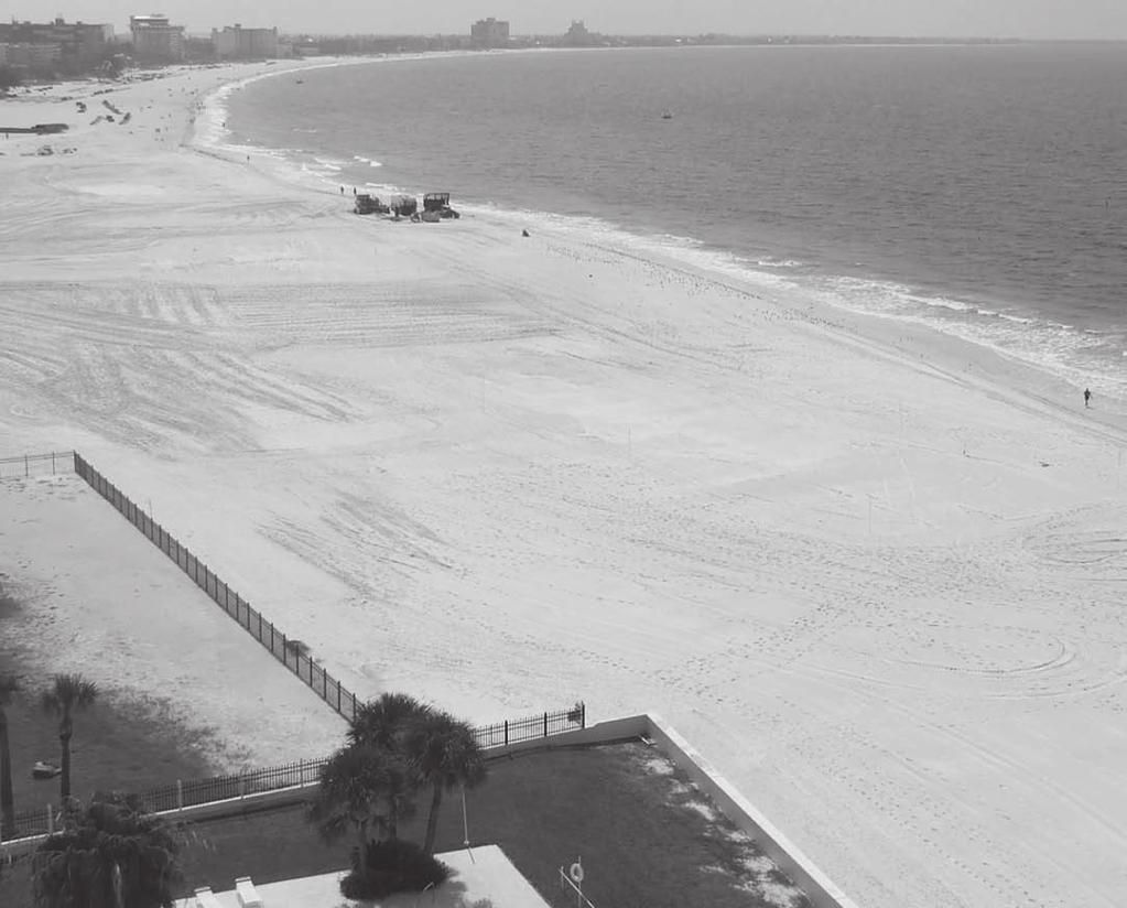 Survey data indicate that the beach is now over 100 ft wider than it was two years after the 2000 project.