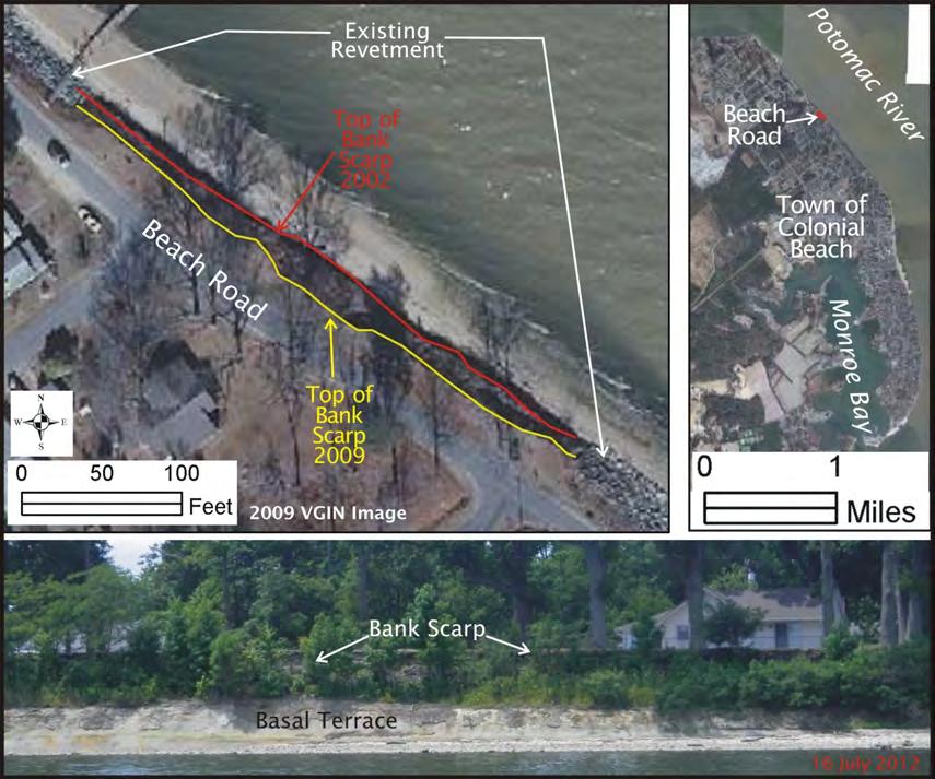 150 feet and a gap of 150 feet is selected. From a beach fill elevation at the base of the bank of +5 feet, the bay beach will extend about 55 feet to MLW.
