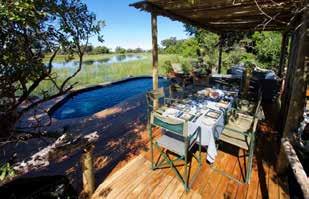 ACCOMMODATION KUJWANA CAMP Okavango Horse Safari s main camp, Kujwana offers spacious tented accommodation with en-suite