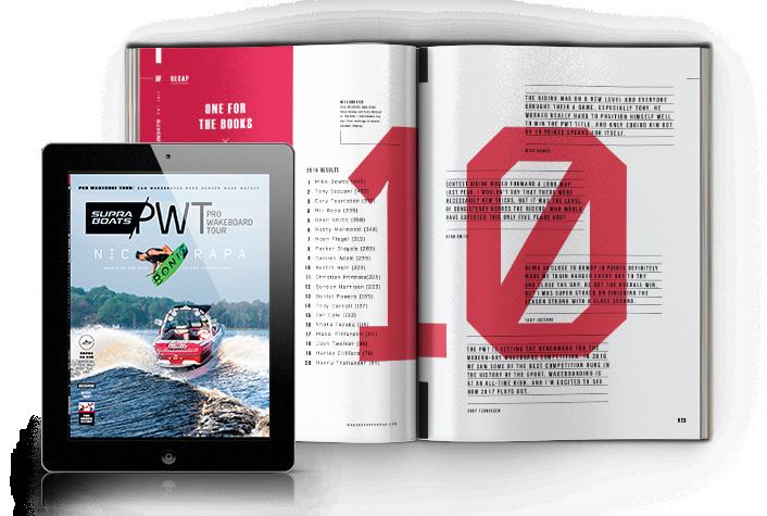 EXPOSURE BEYOND THE EVENT The 2018 Supra Boats Pro Wakeboard Tour sponsorship program is supported by a comprehensive campaign with national, regional and local advertising through print, radio and