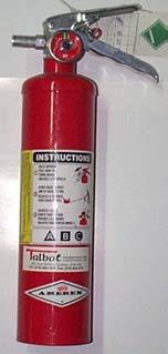 Examination Criteria: Boat Safety Equipment Fire Extinguishers, Axes & Fire Buckets 1A 5 BC 2A 10 BC Most dry chemical fire extinguishers have two basic parts the cylinder (body) and the valve