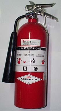 Examination Criteria: Boat Safety Equipment Fire Extinguishers, Axes & Fire Buckets The CO 2 fire extinguishers are used mainly to extinguish Class B and C fires.