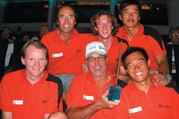 The China Team Touch From February to December 2006, a group of China Team members led by Pierre Mas was testing a good number of existing sport boats, practice regattas and match racing.