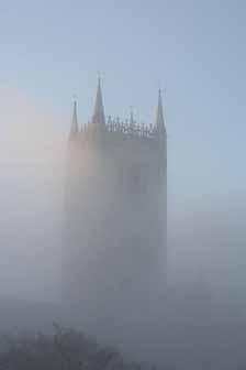 Fog, or ground level cloud, forms where there is a ground level temperature inversion and the atmosphere is therefore extremely stable, forming a lid to the fog layer.
