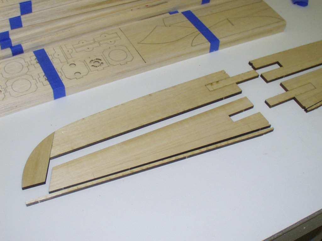 If required, trim the width of the two reinforcement balsa pieces to ensure that both halves of the wing match up accurately.