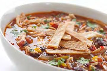 Chicken Tortilla Soup Total Time: 35 minutes/ Preparation: 10 minutes/ Cook: 25 minutes.