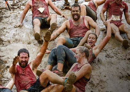 TOUGH MUDDER Not keen on concrete? What about rolling around in mud whilst raising money for a fantastic cause. Of course you probably shouldn t literally roll the entire route.