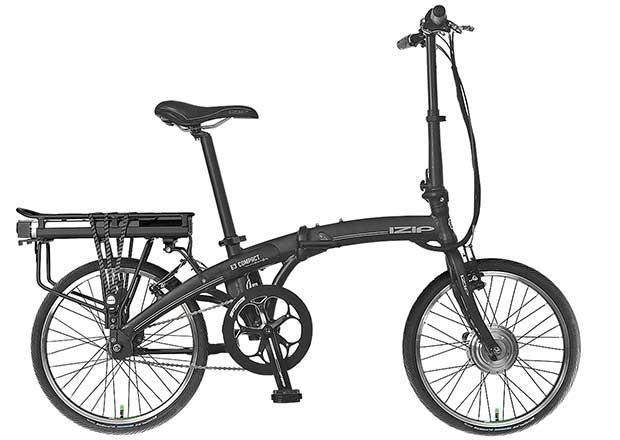 Bike Characteristics E3 Compact made by Currie Tech Bikes come with lock, helmet, water bottle, and panniers Folds easily for taking on transit, storing