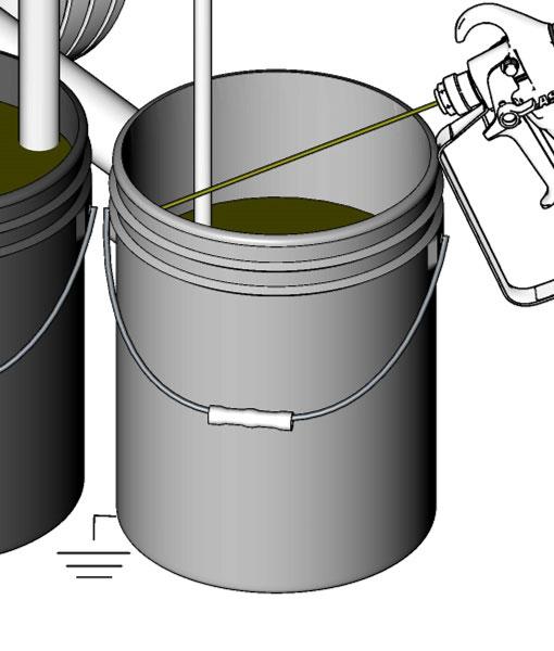 Place drain tube in waste pail. 8. While continuing to trigger gun, turn prime valve down. Then, release gun trigger.