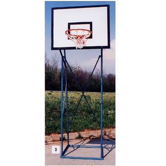 1015.00 Outdoor mini-basketball system, fixed. Painted or hot galvanized steel structure diam. mm 40. Projection 50 cm.