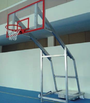 100250: with aluminium backboard 100251: with acrylic backboard Basketball Mobile System The basketball post mobile is made from aluminium.