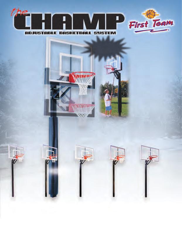 Backboards available in acrylic or glass Super strength flex goals are direct mounted to eliminate backboard stress Optional bolt-on TuffGuard backboard padding available in several colors Springs