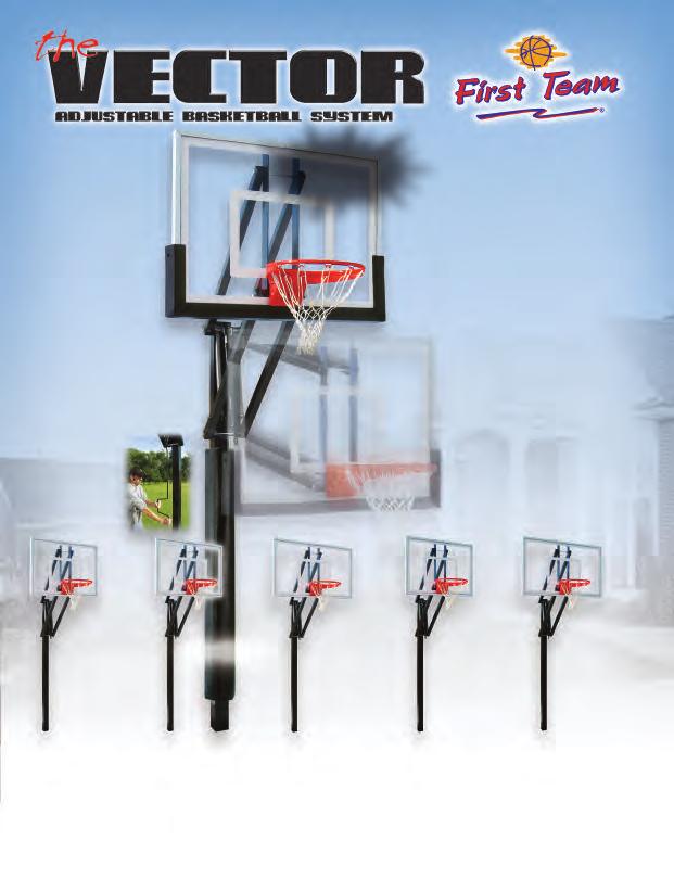 Backboards available in acrylic or glass Optional bolt-on TuffGuard backboard padding available in several colors Springs located in the extension assembly counterbalance the weight of the backboard