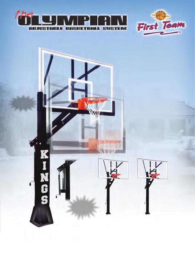 adjustment allows infinite height adjust. from 10-6 6 Unique anchor system allows perfect pole leveling and easy pole removal if you move. Backboards are available in 42 x72 acrylic or tempered glass.