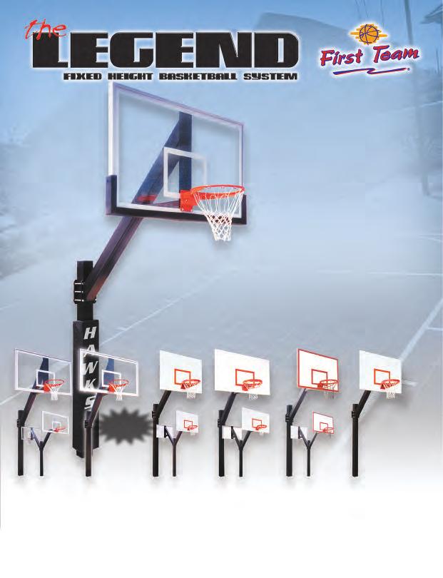 Extension arm is constructed of 6 x6 (3/16 wall) solid steel tubing All First Team goals are direct mounted to eliminate backboard breakage when players hang on the rim.