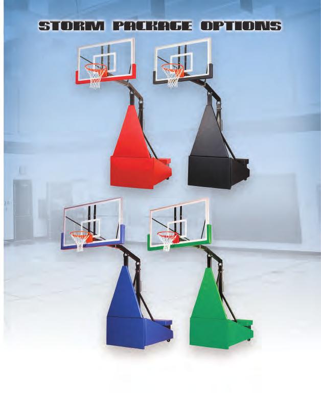 Rim height adjusts for smaller players Extensive backboard selection in acrylic or tempered glass All First Team goals are direct mounted to eliminate backboard breakage when players hang on the rim