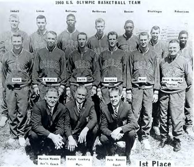 That 1960 team brought home the gold medal from Rome and also featured Jerry West (West Virginia), Oscar Robertson (Cincinnati), Jerry Lucas (Ohio State) and Walt Bellamy (Indiana).