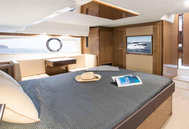 Outstanding design and a generous interior await you in your private master cabin.