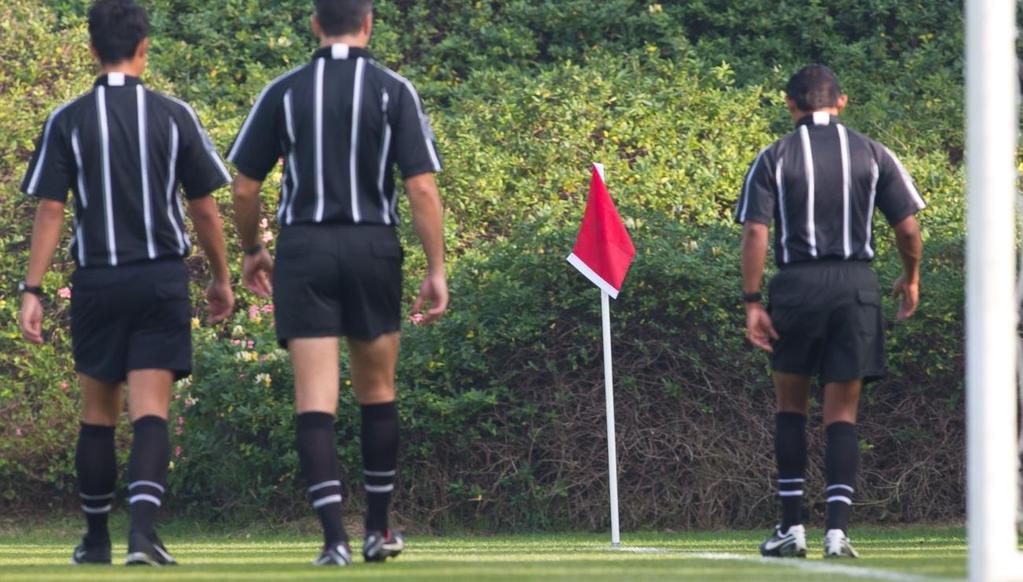 Corner Flags The referee must check the corner flags during the field inspection and if the referee deems them to be unsafe, they must be