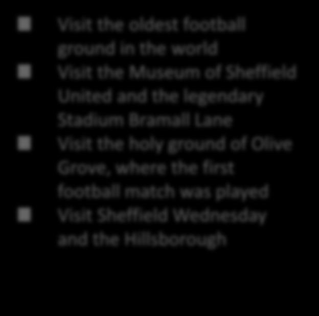 football ground in the world Visit the Museum of Sheffield United and the legendary Stadium Bramall Lane