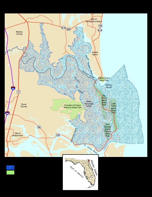 Preserve, as well as land use anywhere in the watersheds, connected by either groundwater or surface water has the potential to affect the Preserve. 19. The Nassau River St.