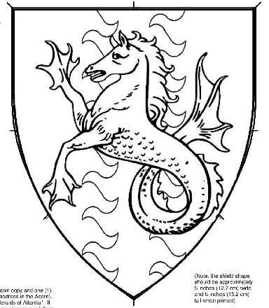below the middle marks on the shield. Also the charges in the emblazon do no match the charges in the blazon, the cross is a cross formy and not a Maltese Cross (http://mistholme.com/?
