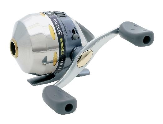 REELS SHAKESPEARE SPINCAST Syn Ultimate Micro Syn Steel SYNSTEEL6X Synergy Steel Spincast Reel Syn Titatium * 3 ball bearings and one-way clutch bearing. * Lightweight aluminum frame.