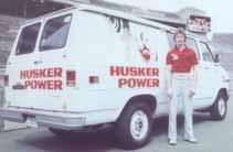 Mike Arthur and Gary Wade drove the van loaded with lifting equipment to the 1980 Cotton bowl for the Huskers to prepare for the game.