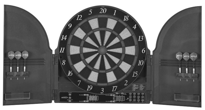 Halex Com 2000 Electronic Dartboard _ 19 7 10 9 8 11 12 3 4 15 5 6 1 2 14 13 11 *Dartboard shown above may differ slightly from actual product 1. Player Indicator 9. Doubles Ring 2.