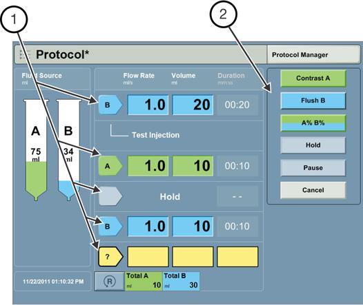 8 Protocol Management 8.1 Create or Edit a Protocol WARNING Vessel Hazard - Serious patient injury or death may result. Ensure that the programmed flow rate meets facility guidelines.