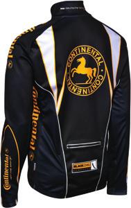 Black cycling jersey in an attractive design, with continuous zip and three  1795540
