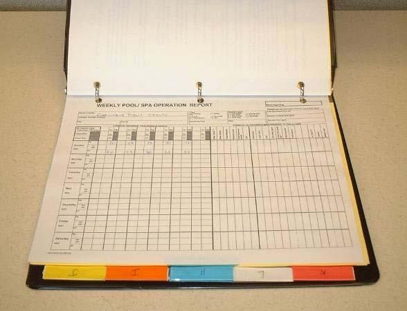 SECTION V: RECORD KEEPING Record Keeping Document the following on a daily basis: All injuries and including fecal incidents Document the following every 4 hours: Free disinfectant Total disinfectant