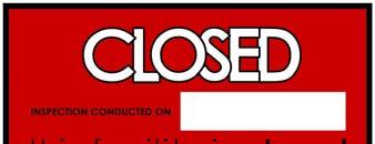 SECTION VI: RENOVATIONS & CLOSURES Immediate Closure, Continued Operator