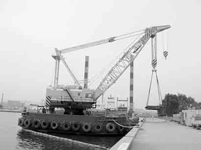 This paper describes a vertical lifting control and level luffing control design for newly developed, fully hydraulicdriven floating cranes.