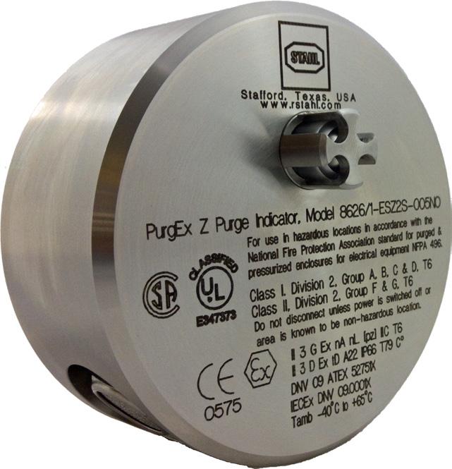 PURGE / PRESSURIZATION PurgEx Z, Y, and X PURGE INDICATORS / CONTROLLERS Purged and pressurized systems are an ideal method of explosion protection where components internal to the enclosure cannot