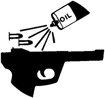 WARNING - LUBRICATION Firing a pistol with oil, grease, or any other material even partially obstructing the bore may result in damage to the pistol and serious injury to the shooter and those nearby.